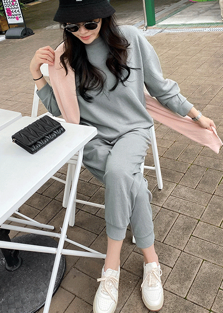 misharp-뮤이 레터링 세트룩 (2 color)♡韓國女裝套裝