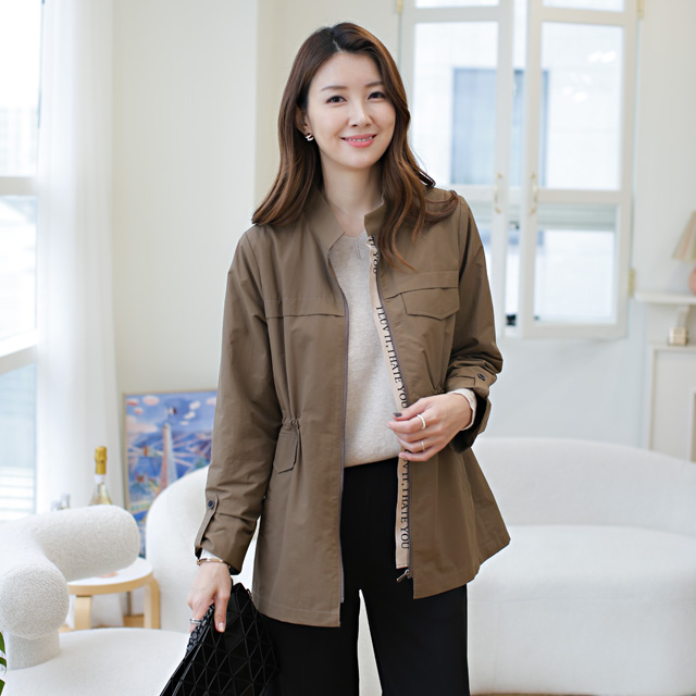 tiramisu-154레터링포인트사파리자켓♡韓國女裝外套