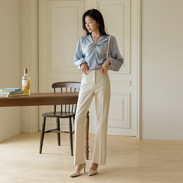 ode - 모던 하이웨스트 부츠컷 스판 슬랙스(spring) ♡韓國女裝褲