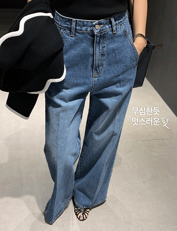 NIBBUNS - [니쁜스단독제작20%할인]프리미엄퀄리티 명품핏 레직기 와이드팬츠♡韓國女裝褲