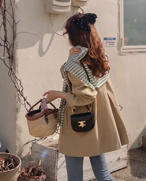 leelin - [[LABEL] 로젠버그 고밀도 프리미엄 매끈원단 봄맵시 바바리 [size:F(55~66)][입고지연 2/27 입고예정!]]♡韓國女裝外套