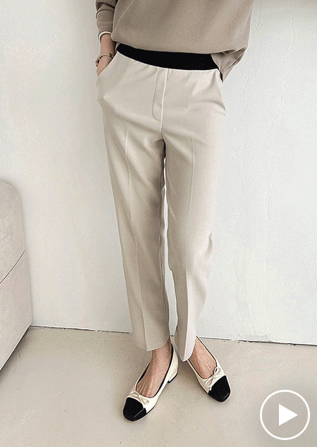 misharp - N. 노멀 와이드 밴딩 슬랙스 (3 color)♡韓國女裝褲