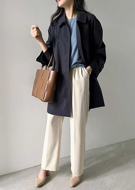 misharp - 미샵 - 포멀 하프 라인 레글런 바바리 (2 color)♡韓國女裝外套
