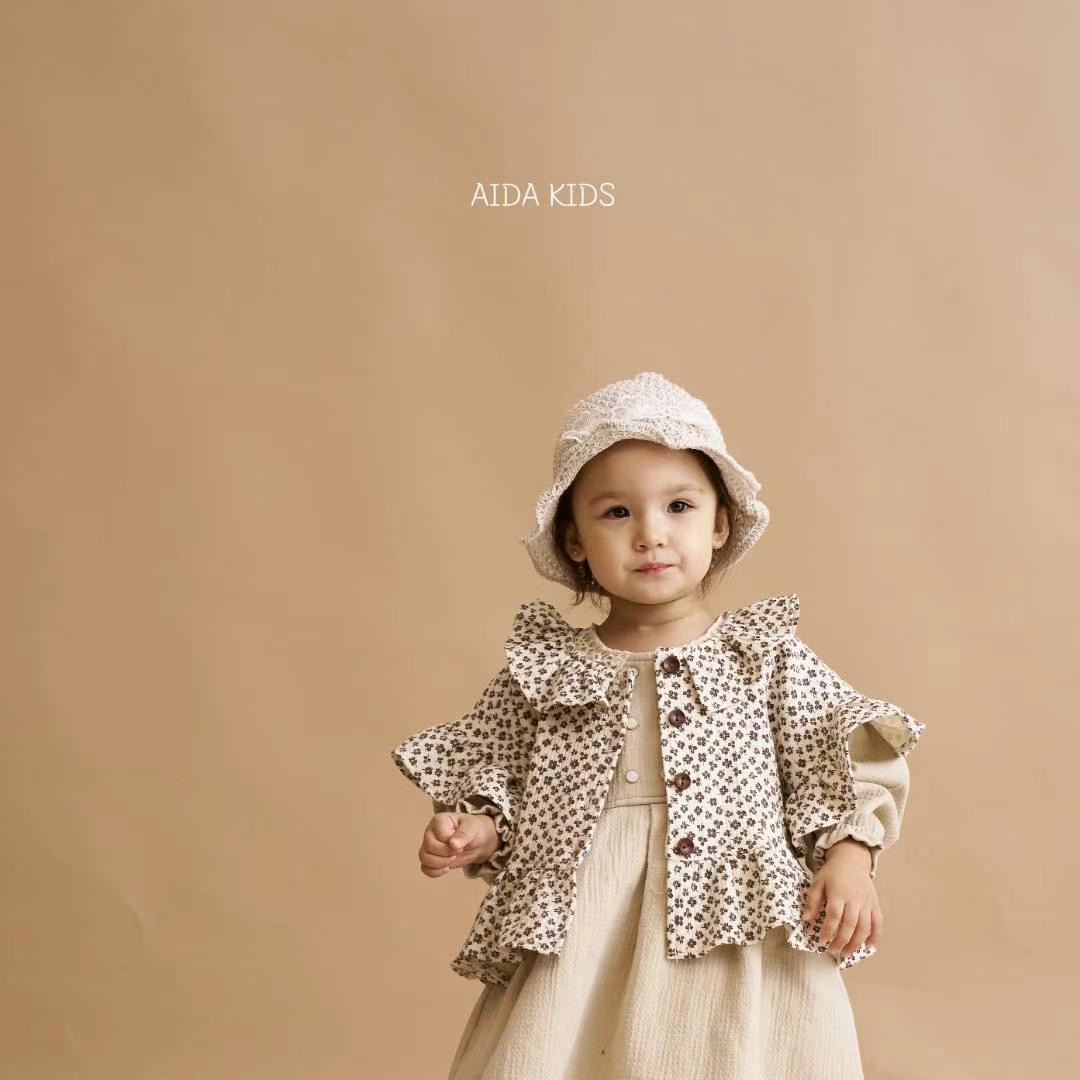 AIDA 2023 韓國童裝外套 Embossing frill cardigan (SIZE 3M~3XL)