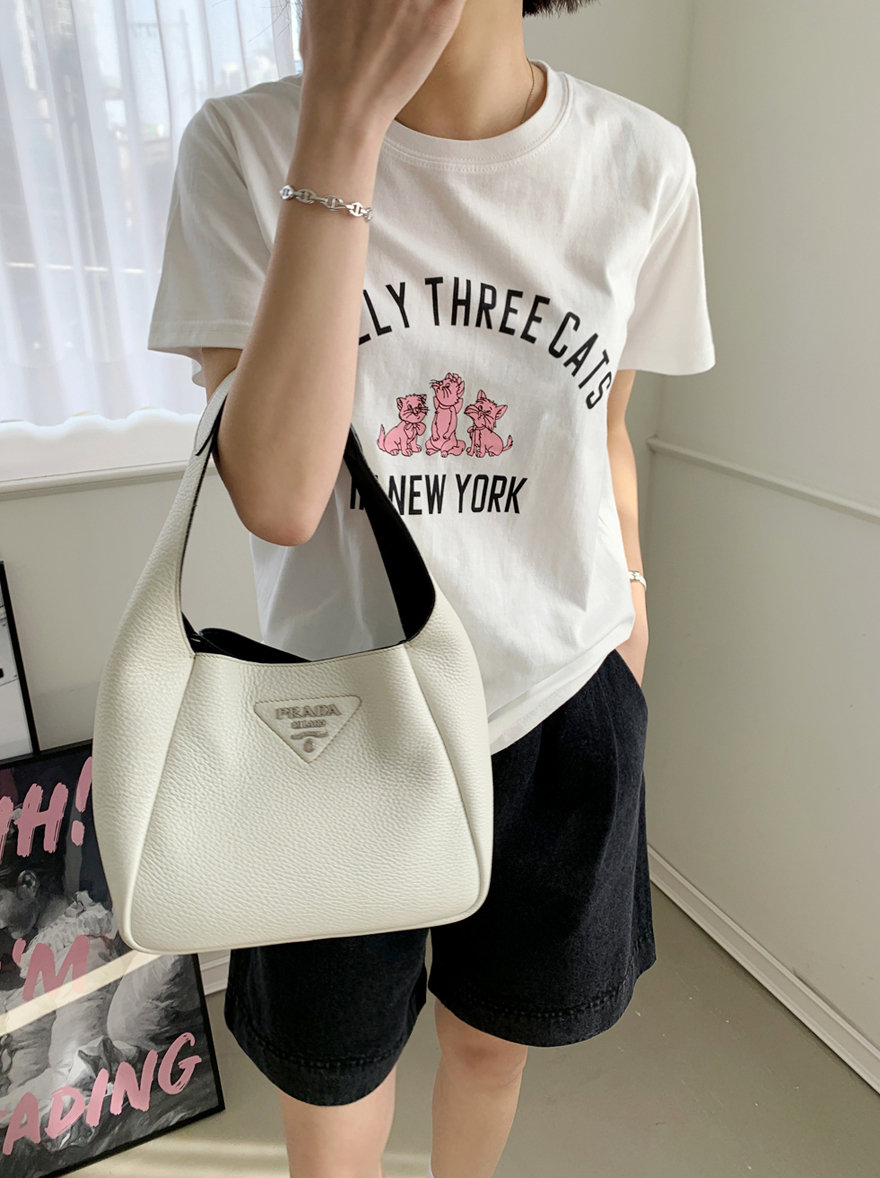 miamasvin - 뉴욕캣츠 하프 티셔츠♡韓國女裝上衣